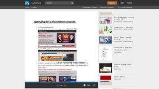 
                            5. Signing up for a go animate account - SlideShare