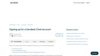 
                            4. Signing up for a Zendesk Chat account – Zendesk Chat