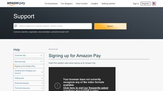 
                            2. Signing up for Amazon Pay