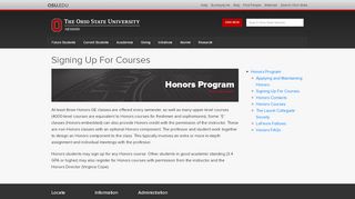 
                            7. Signing Up For Courses | The Ohio State University at Newark