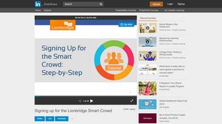 
                            11. Signing up for the Lionbridge Smart Crowd - SlideShare