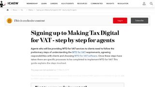 
                            12. Signing up to Making Tax Digital for VAT | ICAEW