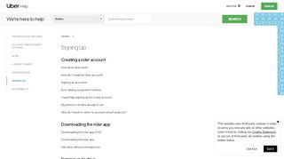 
                            4. Signing Up | Uber Rider Help