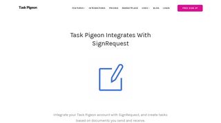 
                            8. SignRequest - Task Management Integration With Task Pigeon