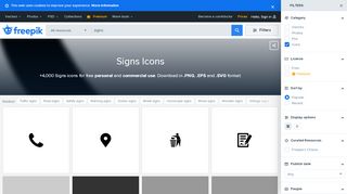 
                            5. Signs icons, +5,000 free files in .PNG, .EPS, .SVG format - Freepik