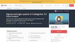 
                            4. Signup and login system in CodeIgniter 3.X from scratch | Udemy