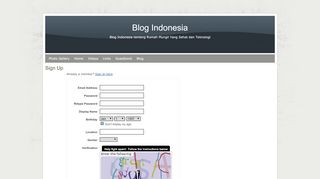 
                            5. Signup - Blog Indonesia