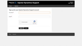 
                            1. Signup for a new account : Injector Dynamics Support