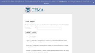 
                            11. Signup for FEMA Email Updates - com.govdelivery.public