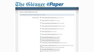 
                            4. Signup Form (Prices in US$) - Jamaica Gleaner ePaper