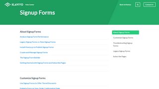 
                            12. Signup Forms – Klaviyo - Help Center