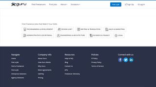 
                            2. Signup Freelance Jobs - Guru