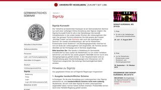 
                            8. SignUp - Germanistisches Seminar - Universität Heidelberg