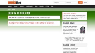 
                            3. Signup - India Bet
