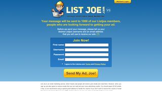 
                            4. Signup - ListJoe v3 - Socially Profitable Email Marketing
