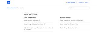 
                            6. Signup, Login, and Account Settings – Behance Helpcenter