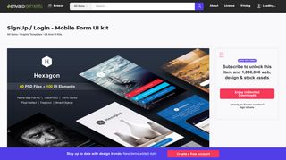 
                            10. SignUp / Login - Mobile Form UI kit by hoangpts on Envato Elements
