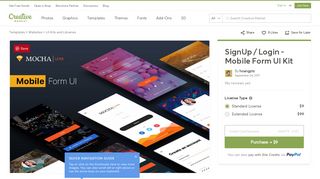 
                            12. SignUp / Login - Mobile Form UI Kit ~ Web Elements ~ Creative Market