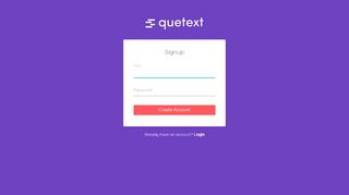 
                            3. Signup | Quetext