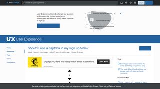 
                            10. signup signon - Should I use a captcha in my sign up form? - User ...