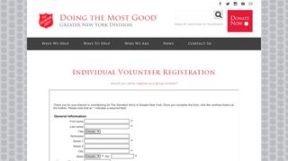 
                            5. Signup - The Salvation Army of Greater New York