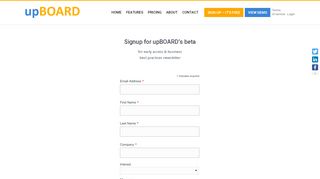 
                            10. Signup - upBOARD