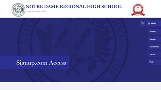 
                            12. Signup.com Access - Notre Dame Regional High School