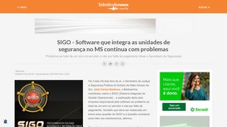 
                            13. SIGO - Software que integra as unidades de segurança no MS ...