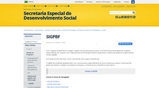 
                            2. SIGPBF — MINISTÉRIO DA CIDADANIA Secretaria Especial do ...