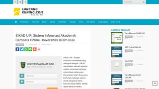 
                            4. SIKAD UIR, Sistem Informasi Akademik Berbasis Online Universitas ...