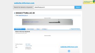 
                            7. sikad.ftumj.ac.id at WI. Sistem Informasi Akademik - Website Informer
