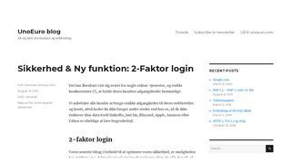 
                            7. Sikkerhed & Ny funktion: 2-Faktor login - UnoEuro blog