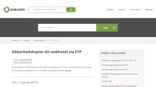 
                            10. Sikkerhedskopier dit webhotel via FTP – Support | One.com