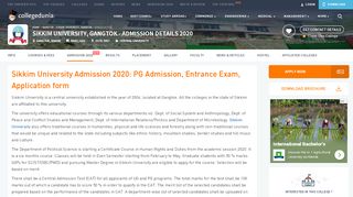 
                            11. Sikkim University, Gangtok - Admissions 2019-2020 - Collegedunia