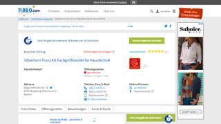 
                            5. ▷ Silberhorn Franz KG Fachgroßhandel für Haustechnik | Tel. (0821 ...