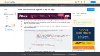
                            7. Silex: Authentication system does not login - Stack Overflow