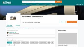 
                            7. Silicon Valley University - Courses, Fees, Entry criteria, Admissions ...
