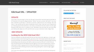 
                            7. Silk Road URL – UPDATED! | Silk Road Drugs