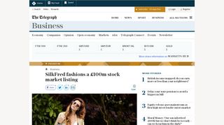 
                            10. SilkFred fashions a £100m stock market listing - The Telegraph