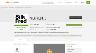 
                            12. SilkFred Ltd is raising £120,000 investment on Crowdcube. Capital At ...