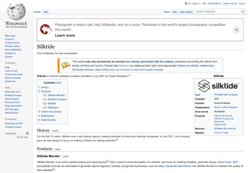 
                            9. Silktide - Wikipedia