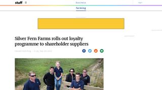 
                            5. Silver Fern Farms rolls out loyalty programme to shareholder suppliers ...