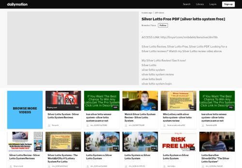 
                            5. Silver Lotto Free PDF [silver lotto system free] - video dailymotion