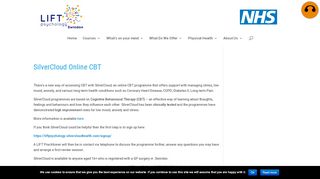
                            12. SilverCloud Online CBT | Swindon LIFT Service