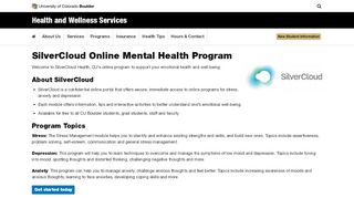 
                            9. SilverCloud Online Mental Health Program | Health and Wellness ...