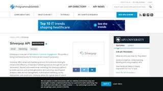 
                            6. Silverpop API | ProgrammableWeb