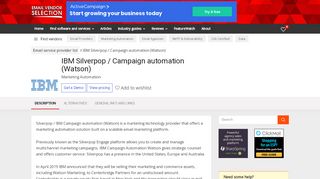 
                            11. Silverpop - Email marketing tool - company info