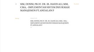 
                            12. SIM, DENNI, Prof. Dr. Ir. HAPZI ALI, MM, CMA, - Implementasi Sistem ...