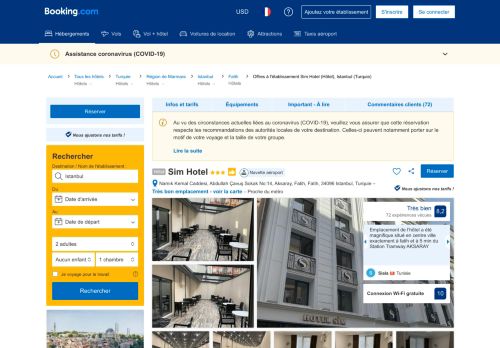 
                            2. Sim Hotel, Istanbul – Tarifs 2019 - Booking.com