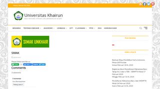 
                            2. SIMAK – Universitas Khairun